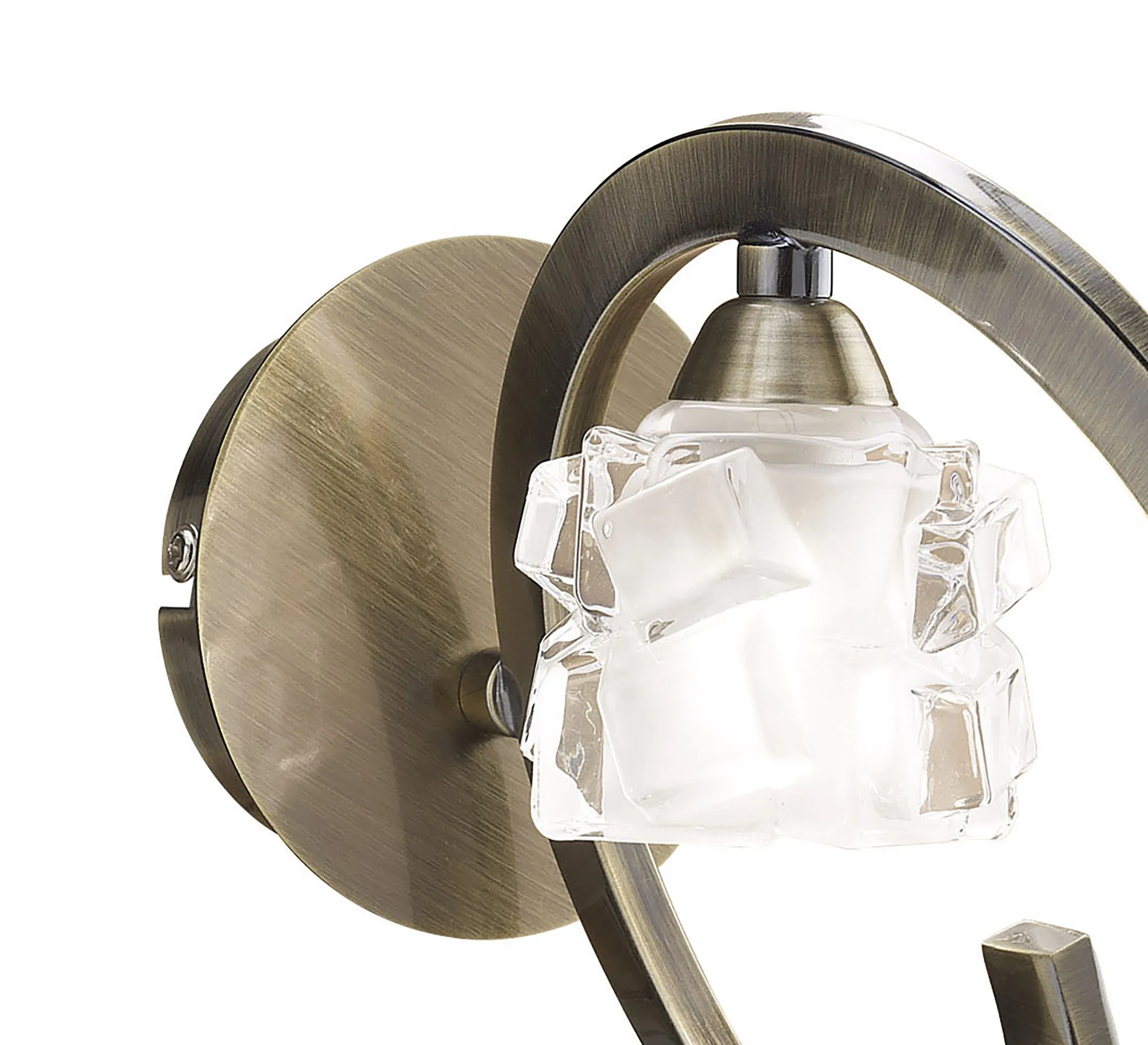 Ice AB Wall Lamp 1 Light M1865  Mantra Ice Antique Brass